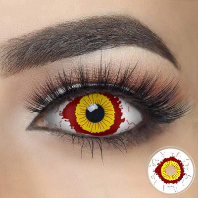 Fever Yellow And Red Sclera Halloween Contacts