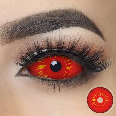 Red Fire Sclera Contacts
