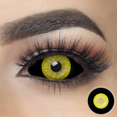 Black And Yellow Sclera Halloween Contacts