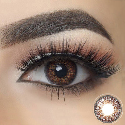 3 TONE Brown Colored Contact Lenses