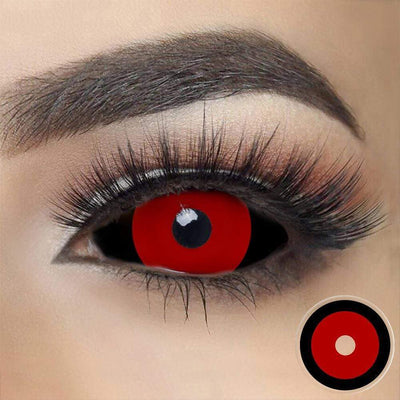 Black Ring Red Sclera Halloween Contacts