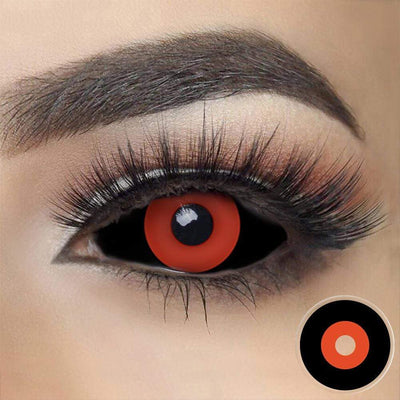 Black and Orange Sclera Halloween Contacts