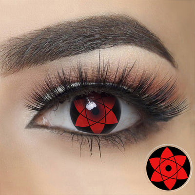 Naruto Sasuke-Red Sharingan Halloween Contact Lenses