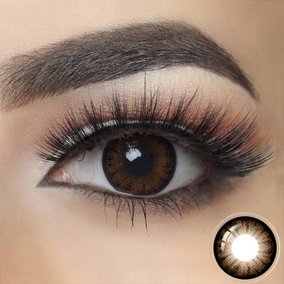 Glass Ball Chocolate Brown Colored Contact Lenses