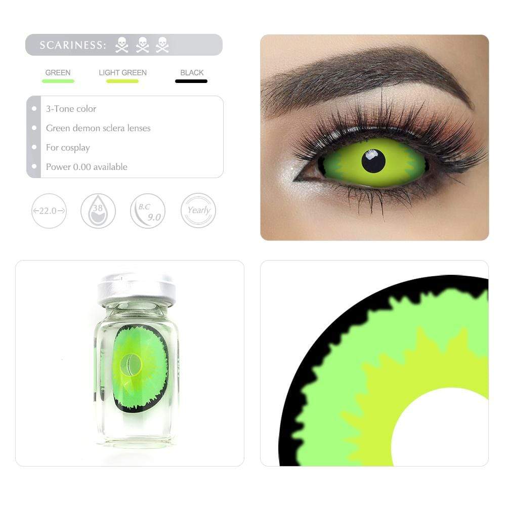Green Cat Eye Contacts, Demon Eye Contacts