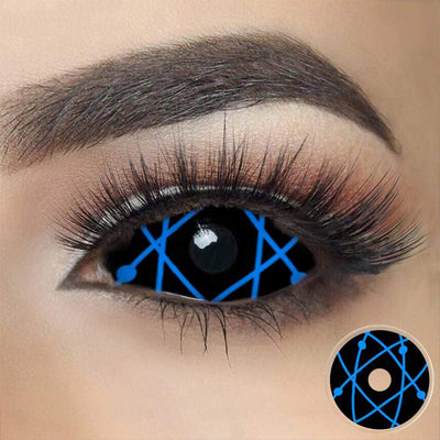 Blue Star Trails Sclera Halloween Contacts