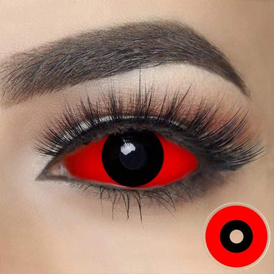 Red and Black Sclera Contacts